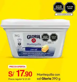 Metro Gloria mantequilla con sal oferta
