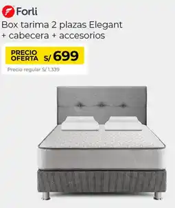 Metro Forli box tarima 2 plazas elegant + cabecera + accesorios oferta