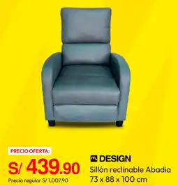 Metro Design sillón reclinable abadia oferta