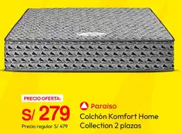 Metro Paraíso colchón komfort home collection oferta