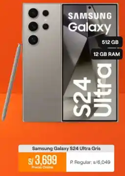 Promart Samsung galaxy S24 ultra gris oferta