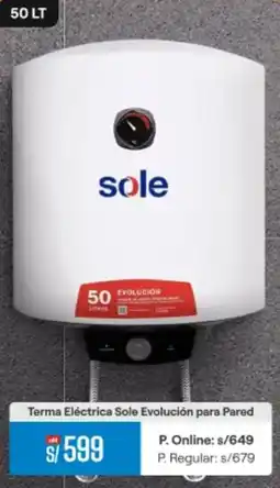 Promart Sole terma eléctrica evolución para pared oferta