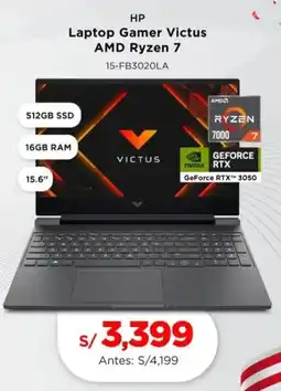 La Curacao Hp laptop gamer victus AMD ryzen 7 oferta