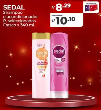 Vega Sedal shampoo o acondicionador oferta