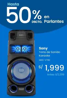 Tiendas EFE Sony torre de sonido karaoke oferta
