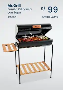 Tiendas EFE Mr.grill parrilla cilíndrica con tapa oferta