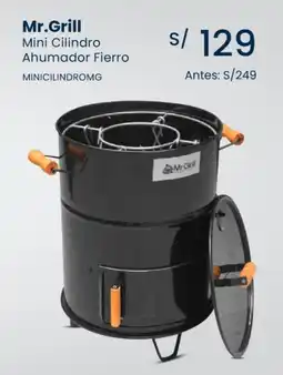 Tiendas EFE Mr.grill mini cilindro ahumador fierro oferta