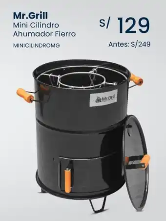 Tiendas EFE Mr.grill mini cilindro ahumador fierro oferta