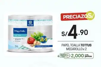 Tottus Papel Toalla Tottus Megarollo x 2 oferta