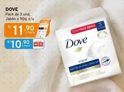 Mifarma Dove pack de 3 und. jabón oferta