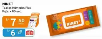 Mifarma Ninet toallas húmedas plus oferta