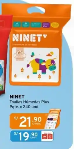 Mifarma Ninet toallas húmedas plus oferta