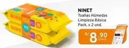 Mifarma Ninet toallas húmedas limpieza básica oferta