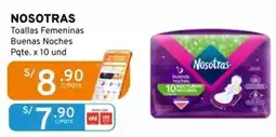 Mifarma Nosotras toallas femeninas buenas noches oferta