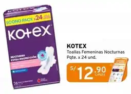 Mifarma Kotex toallas femeninas nocturnas oferta