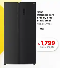 La Curacao Mabe refrigeradora side by side black steel oferta