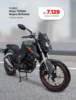 La Curacao FURBO Moto TM200 Negro Brillante oferta