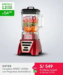 Falabella OSTER Licuadora XPERT 1500W con Programas Automáticos oferta