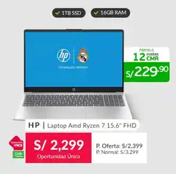Falabella HP Laptop Amd Ryzen 7 15.6" FHD oferta