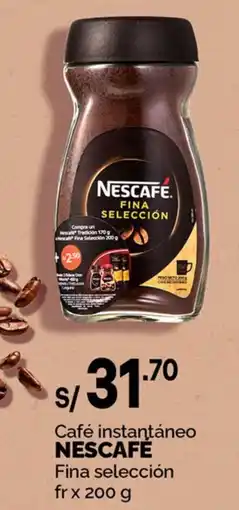 Plaza Vea Nescafé café instantáneo fina selección oferta