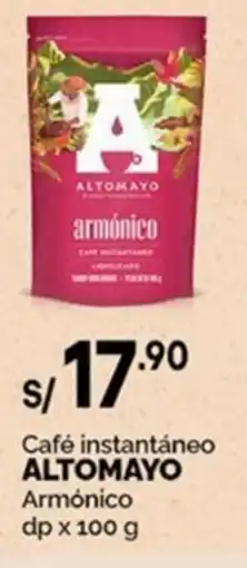 Plaza Vea Altomayo café instantáneo armónico dp oferta