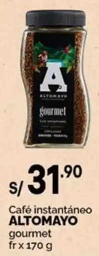 Plaza Vea Altomayo café instantáneo gourmet oferta