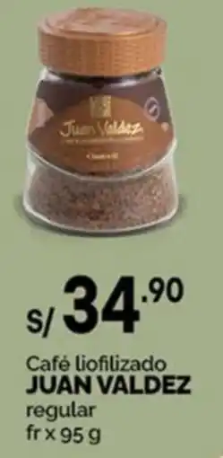 Plaza Vea Juan valdez café liofilizado regular oferta