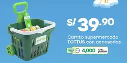 Tottus Tottus carrito supermercado con accesorios oferta