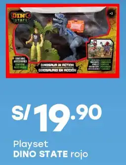 Tottus Dino state playset rojo oferta