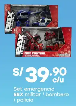 Tottus Ebx set emergencia militar / bombero / policia oferta