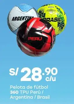 Tottus Perú / argentina / brasil pelota de fútbol 360 tpu oferta