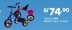Tottus Triciclo 360 bw467 azul / fucsia oferta
