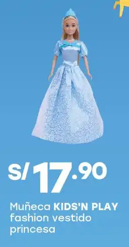 Tottus Kids'n play muñeca fashion vestido princesa oferta