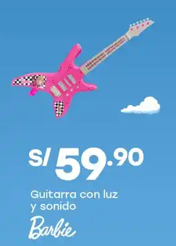 Tottus Barbie guitarra con luz y sonido oferta