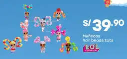 Tottus Muñecas hair beads tots oferta