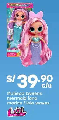 Tottus Muñeca tweens mermaid lana marine/lola waves oferta