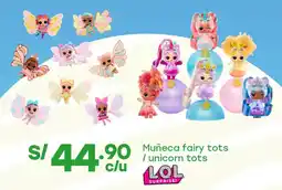 Tottus Muñeca fairy tots / unicorn tots oferta