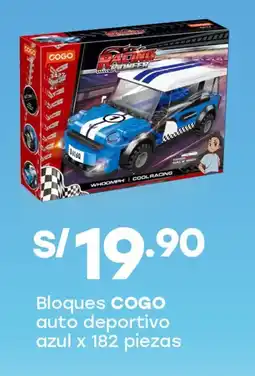 Tottus Cogo bloques auto deportivo azul oferta