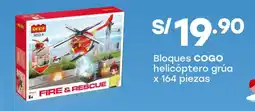 Tottus Cogo bloques helicóptero grúa oferta
