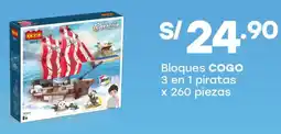 Tottus Cogo bloques 3 en 1 piratas oferta