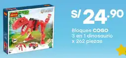 Tottus Cogo bloques 3 en 1 dinosaurio oferta