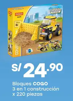 Tottus Cogo bloques 3 en 1 construcción oferta