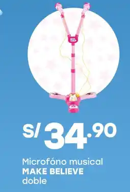 Tottus Make believe microfóno musical doble oferta