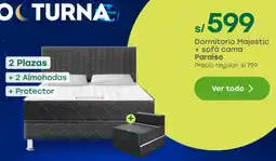 Tottus Paraíso dormitorio majestic + sofá cama oferta