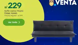 Tottus Casa joven sofá cama miami oferta
