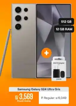 Promart Samsung galaxy S24 ultra gris oferta