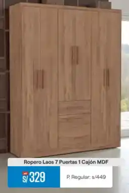 Promart Mdf ropero laos 7 puertas 1 cajón oferta