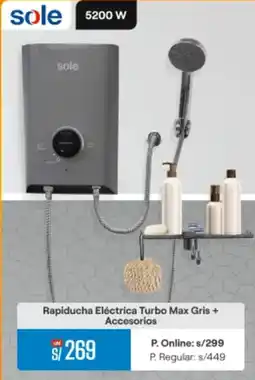 Promart Sole rapiducha eléctrica turbo max gris + accesorios oferta