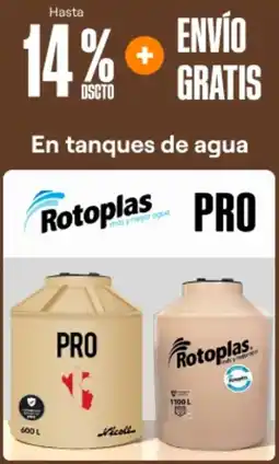 Promart Pro, rotoplas en tanques de agua oferta