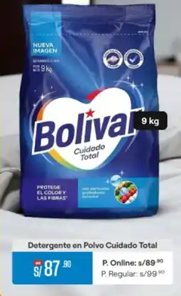 Promart Bolivar detergente en polvo cuidado total oferta